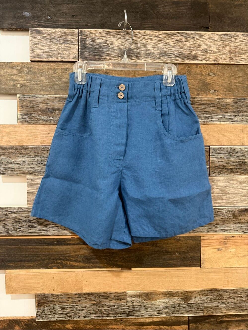 NotPerfectLinen new Soler shorts indigo linen boho relaxed fit size S